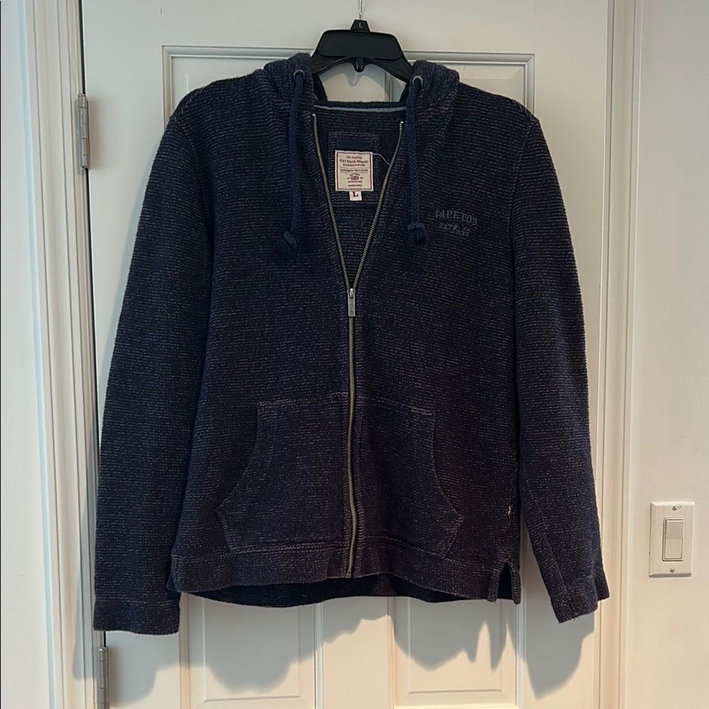FAT FACE Aloa Blue Front Zip Cape Cod Hoodie